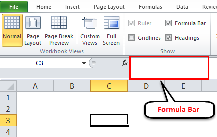 lock the formula bar in excel for mac